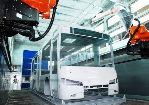 大客车机器人喷漆